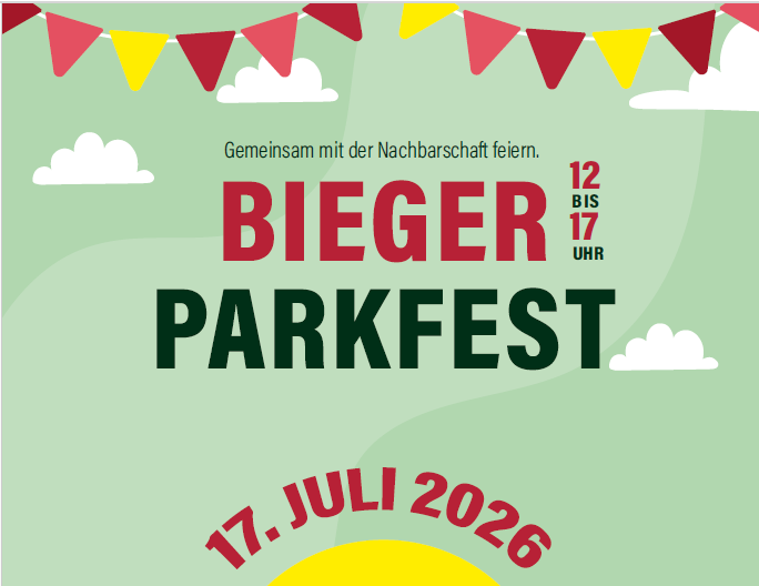 Biegerparkfest am 17. Juli 2026